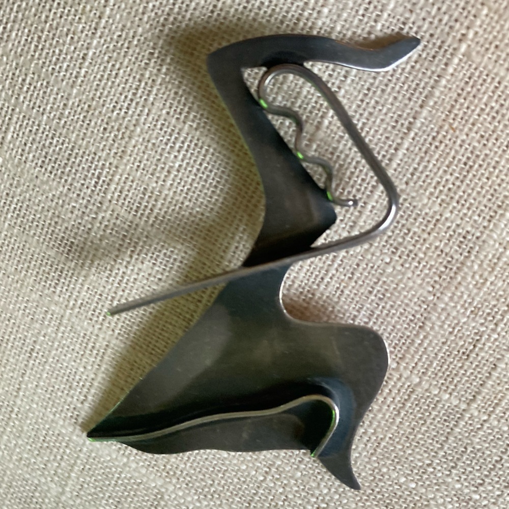 Vintage Brooch Sterling Silver Ed Wiener Signed Artist Piece modernist dancer - Picture 2 of 14